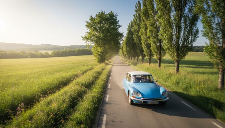 voiture route campagne ete