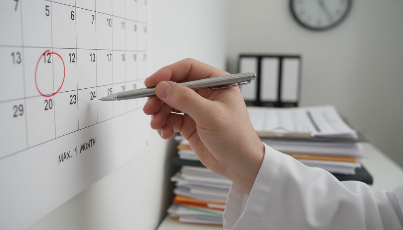 main medecin calendrier photorealiste