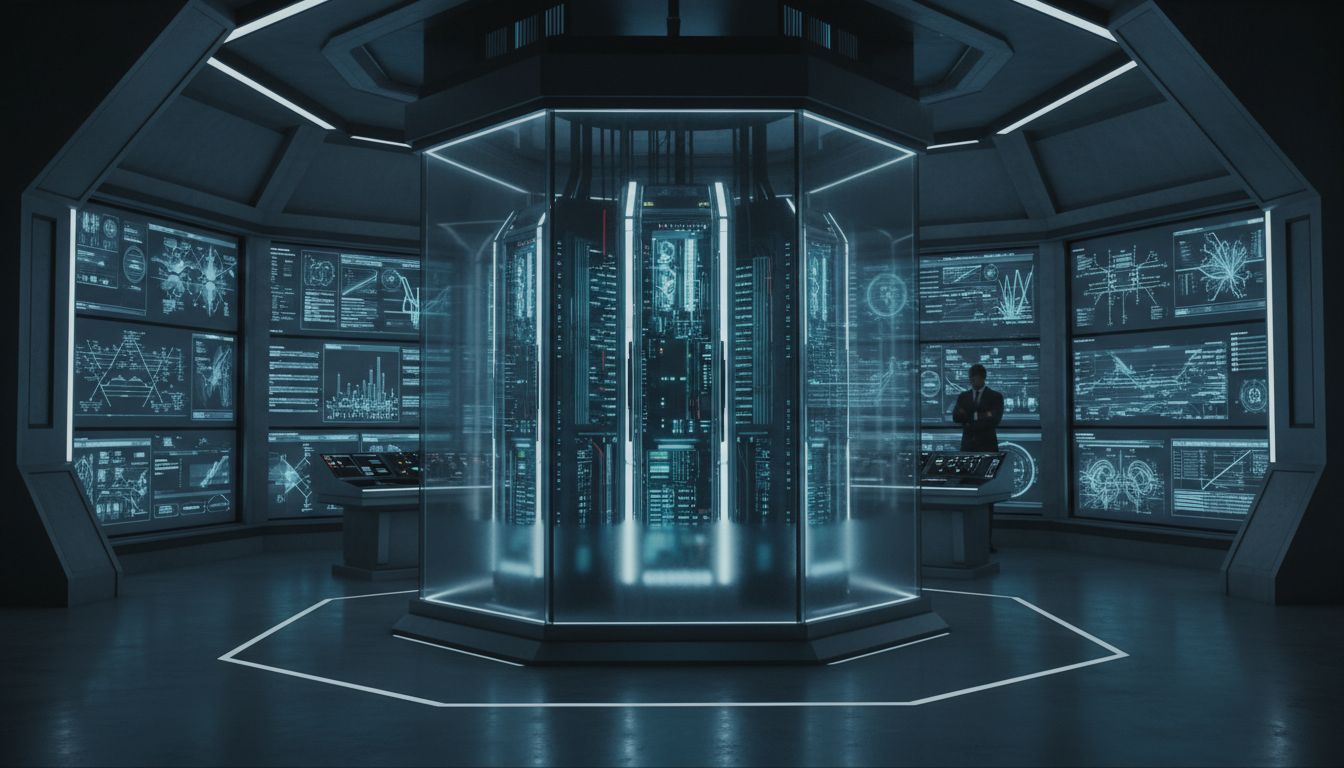 superordinateur futuriste surveillance securite