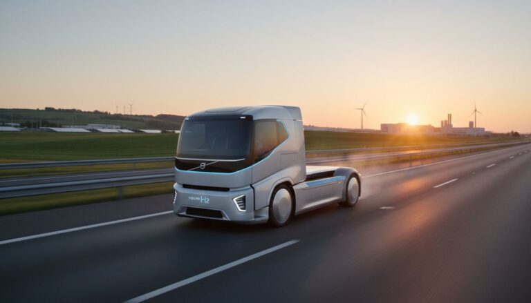volvo hydrogene camion aube