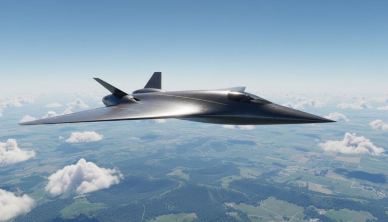 avion supersonique futuriste ciel