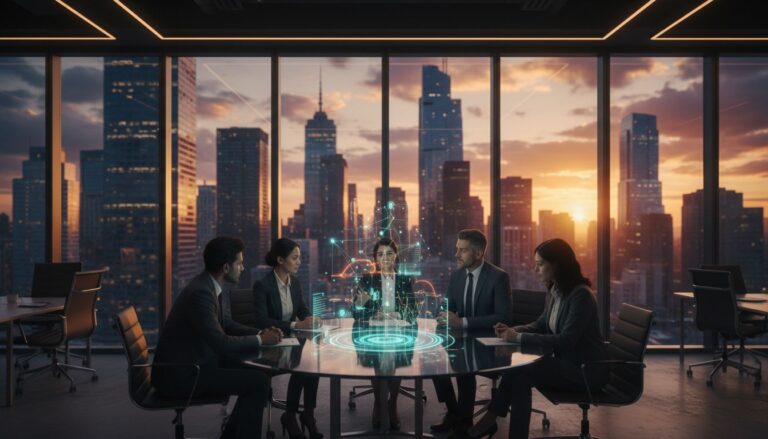 bureau futuriste collaboration donnees ville