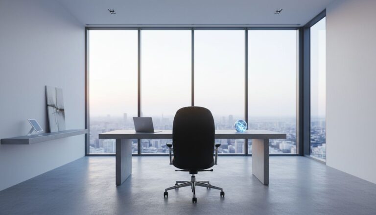 bureau isolement pouvoir minimaliste