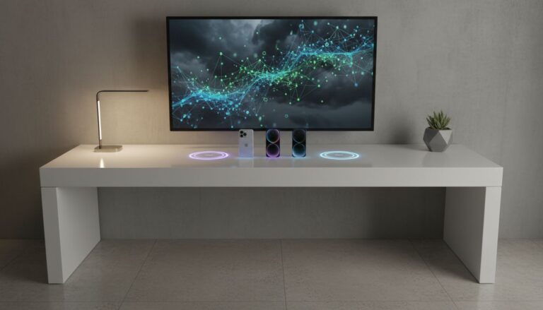 bureau minimaliste charge sansfil