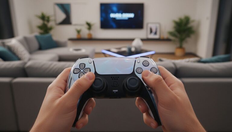 manette playstation mains gaming