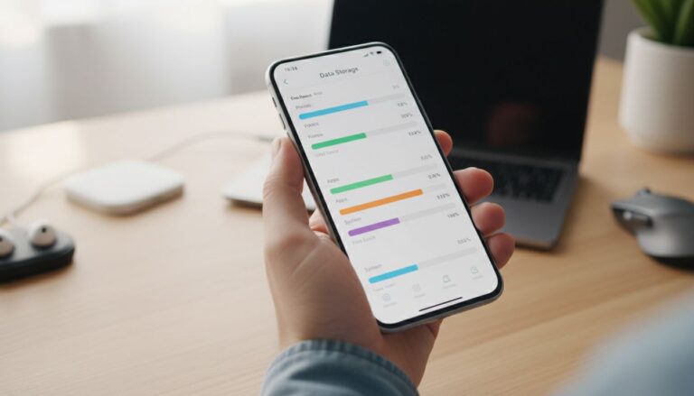 photo smartphone stockage interface