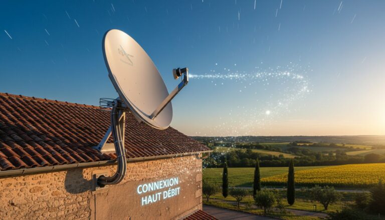 satellite ferme internet futuriste