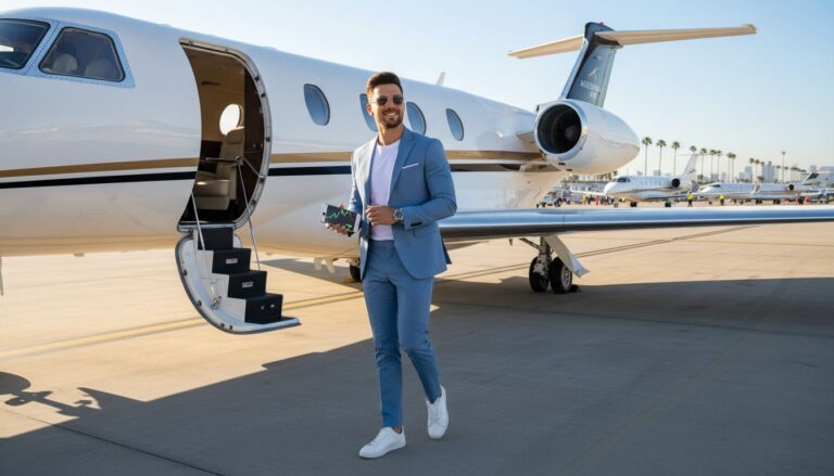 tech millionnaire jet luxe aeroport