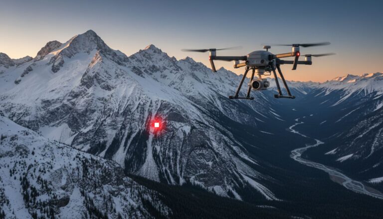 drone montagne secours pixel