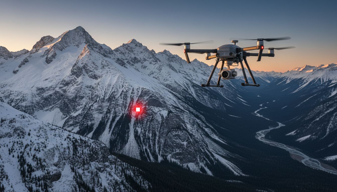 drone montagne secours pixel
