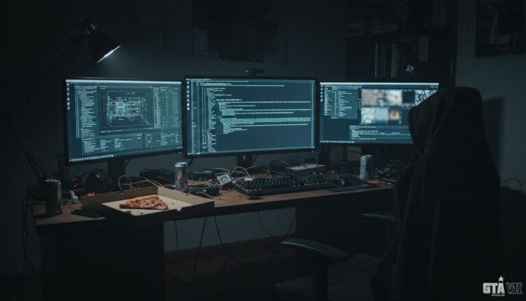 hacker chambre nuit ecrans