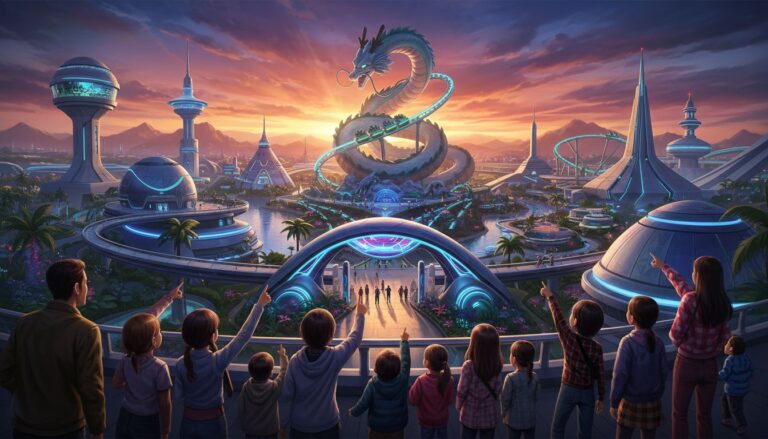 parc futuriste shenron dragonball