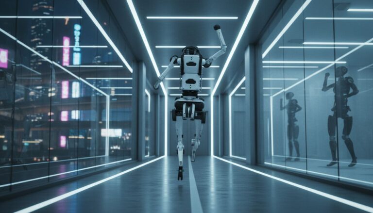 robot peur vitesse saut