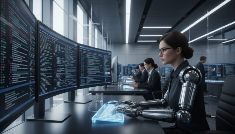 tech newsroom robot journaliste