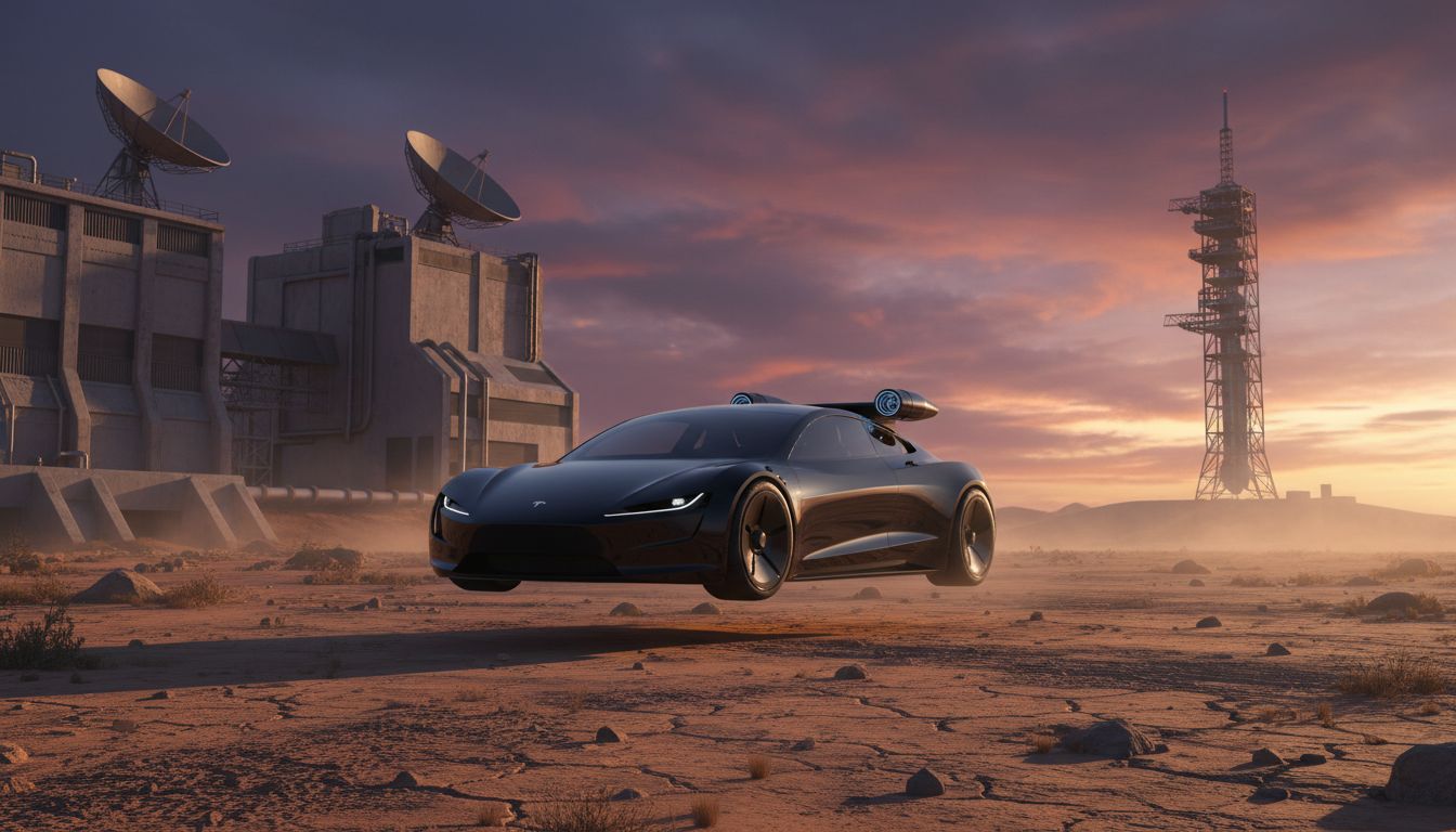tesla futuriste spacex crepuscule